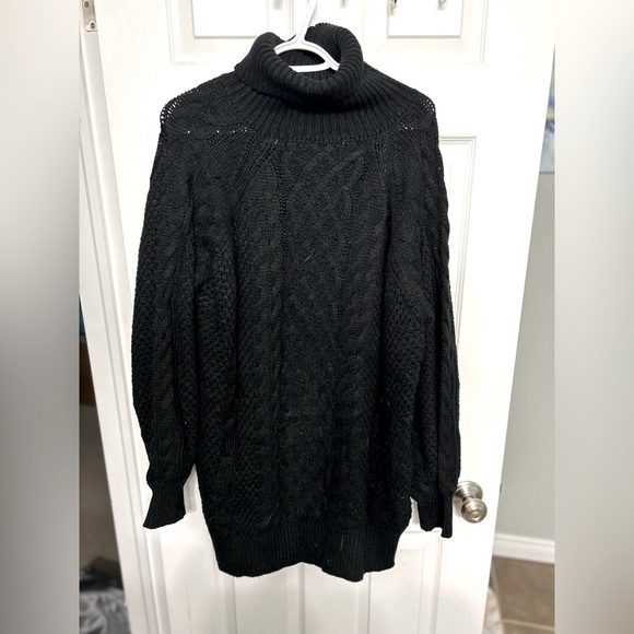 Turtleneck Knit Sweater Dress - Picture 1 of 3